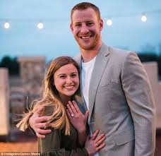 Carson james wentz is an american professional football player. Eagles Quarterback Carson Wentz Proposes To Girlfriend Daily Mail Online