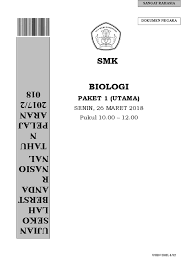 Soal usbn pai smk 2019. Soal Usbn Biologi Smkn 1 Dendang