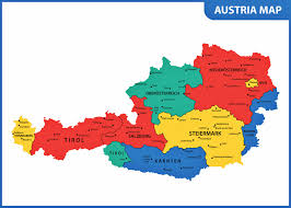 Vienna (wien), lower austria (niederösterreich), upper austria (oberösterreich), styria ( steiermark ), tyrol ( tirol) , corinthia (kärnten), salzburg, vorarlberg and burgenland. Austria Map Of Regions And Provinces Orangesmile Com