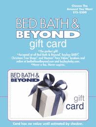 As of november 2020, both versions offered an introductory on top of those reward certificates, the bed bath & beyond mastercard earns extra gift certificates once you hit spending thresholds of $1,000. Bed Bath Beyond 15 500 0 10 Removed At Checkout Food 4 Less