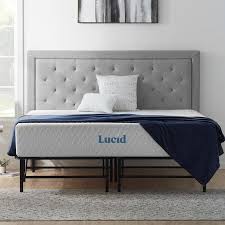 Buy memory foam icomfort mattresses at mancini's sleepword. Lucid Comfort Collection Platform Bed Frame 12 In Soft California King Memory Foam Mattress In The Mattresses Department At Lowes Com