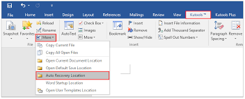 How To Open Auto Recover File Location To Recover The Lost Word Document