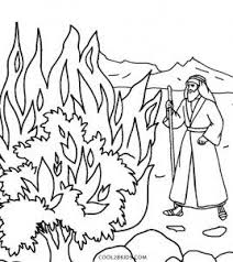The bush was on fire, but was not consumed by the flames, hence the name. Moses And The Burning Bush Coloring Pages Coloring Pages Inspirational Coloring Pages Sunday School Coloring Pages
