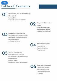 Free Business Plan Table Of Contents Template Pdf Word Doc Excel Apple Mac Pages Apple Numbers Doctors Note Template Business Case Template Notes Template