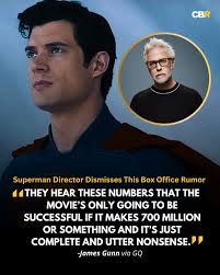 Complete and utter nonsense.” 🧨 James Gunn shuts down claims that Superman  needs to make $700M to be a hit, calling the box office pressure way  overblown: “This is not the riskiest