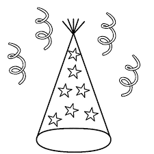 Starry Birthday Party Hat Coloring Pages Coloring Sun In 2020 Birthday Party Hats Coloring Pages Free Coloring Pages