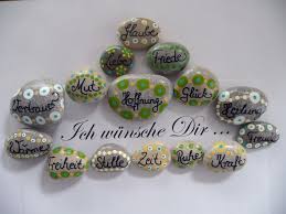 15 Gluckssteine Glucksbringer Hochzeit Geburtstag Therapie Motivation Deko Gluckssteine Steine Einladung Geburtstag Basteln