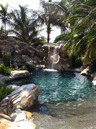 Lagoon Backyard Pool With Beach Entry Man Made Boulders Rocks And Waterfall And Much More Small Pool Design Backyard Pool Swimming Pool Designs