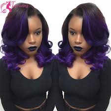 Black And Purple Ombre Wig Cheap Wig Industry Buy Quality Wig Stand Directly From China Wig Highlights Suppliers Glueless Full Hair Styles Natural Hair Styles Purple Hair