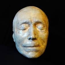 DEATH MASK, painted plaster, probably Carl Michael Bellman. Ceramics &  Porcelain