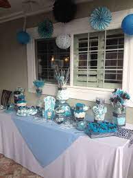 Blue Black And White Baby Shower Candy Table Baby Shower Candy Table Baby Shower Candy Denim Baby Shower