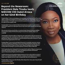 Beyond the Newsroom: President Bola Tinubu lauds NIDCOM CEO Dabiri-Erewa