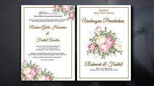 Dengan harga murah dan banyak fitur menarik. Cara Membuat Desain Undangan Pernikahan Di Photoshop Modern Wedding Invitation Youtube
