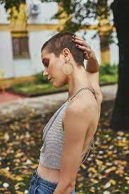 Monoblock By Ioni Epelbaum Fashion Grunge Buzzed Hair Women Bald Hair Shaved Head Women