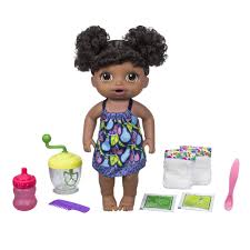 There are 6 dolls in collection, including tall, petite, curvy and aa characters. Baby Alive Sweet Spoonfuls Baby Doll Girl Black Hair Walmart Com Walmart Com