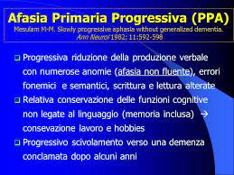 However, unlike most other aphasias, ppa results from continuous deterioration in brain tissue, which leads to early sympto. D E M E N Z E Corticali Non Ad Ppt Scaricare