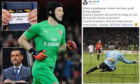 Petr Cech Delighted As Arsenal Face Old Club Rennes In Europa League Daily Mail Online