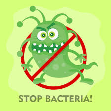 Fermi L'illustrazione Di Vettore Del Fumetto Dei Batteri Nessun Virus Illustrazione Vettoriale - Illustrazione di medicina, igiene: 84969060