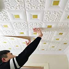You can see another items of this gallery of 9 beautiful home ceiling design ideas to light up the night below. Nasmodo Foam Wall 3d Ceiling Wallpaper Tiles Panel Vinyl Stickers Self Adhesive For Home Living Room Bedroom Wall Panels 70 X 70 Cm 4 White Gold Amazon In Home Kitchen
