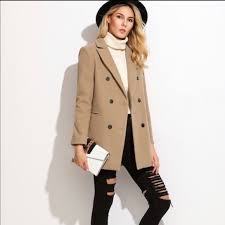 All products from womens pea coat camel category are shipped worldwide with no additional fees. Shein Jackets Coats Shein Womens Nwot Camel Pea Coat Poshmark