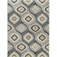 152 cm x 244 cm. 8 X 10 Large Aqua Blue Brown And Gold Area Rug Capri Rc Willey