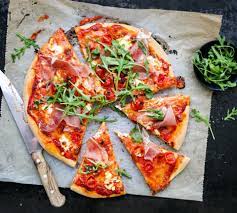 pizza with mascarpone and cured ham recipes fooby ch