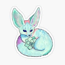 Make simple head structure by draw circles, then draw large ears. Fennec Fox Stickers Redbubble