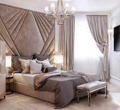 chambre a coucher marron neutres gris tete de lit en velours rideaux de soie st gray master bedroom grey master bedroom ideas romantic bedroom design diy