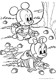Micky And Minnie Searching For Eichorn S Color Page Disney Coloring Pages Fall Coloring Pages Fall Coloring Sheets