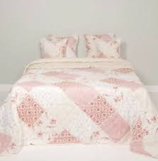 Moulin roty bettüberwurf für das kinderbett. Tagesdecke 230x260 100 Baumwolle Bettuberwurf Quilt Patchwork Rosa Weiss Plaid Ebay