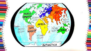 These 7 continents worksheet free is a great resource for teaching geography or learning about other countries for kids. How To Draw 7 Continent Of Earth Youtube