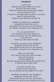 John Mayer Daughters No Song Ever Had Lyrics So True John Mayer Lyrics Daughter Lyrics John Mayer