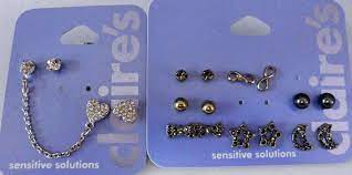 Jewelry Claire S Small Lot Of Pierced Ear Earrings Sa5 Claires Various Flower Ear Cuffs Ear Earrings Earings Piercings