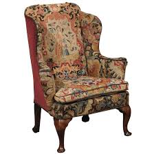 18th Century English Queen Anne Wing Chair In Walnut With Needlepoint Tapestry Chippendale Furniture Modern Wingback Chairs Wing Chair