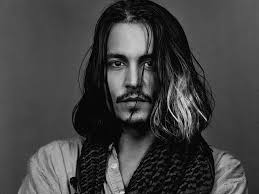 (top of johnny depp hairstyle). Hd Wallpaper Johnny Depp Eyes Brown Hair Dyed Black And White People Wallpaper Flare