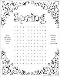 Free, printable spring word search puzzles broken down by age and grade level. Free Kids Crafts Printable Spring Word Puzzles Spring Words Spring Word Search Free Printable Word Searches