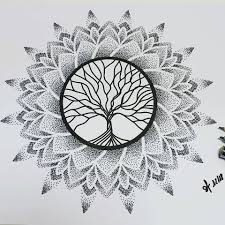 Tatouage haut du dos fleur de lotus mandala. Tribal Tattoos X Tatoo Arbre De Vie Mandala