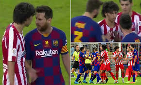Forged in viseu, formed in the youth categories of porto and golden promise in benfica, the career of this youngster has exploded to burst the football industry, becoming the most expensive signing in the history of atleti and the most expensive sale of benfica. Joao Felix Squares Up To Lionel Messi During Fiery Scenes In Spanish Super Cup Semi Final Daily Mail Online
