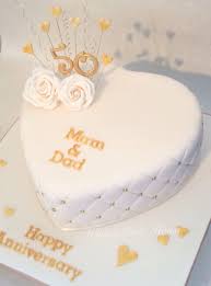 Heart Shaped Golden Anniversary Cake 50th Anniversary Cakes 50th Wedding Anniversary Cakes Anniversary Cake Pictures