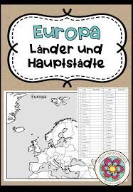 Europa Lander Hauptstadte Kartenarbeit Geographie Unterrichten Sachunterricht Grundschule Erdkunde