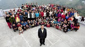 Ziona chana, who is said to be the head of one of the largest families in the world, with 38 wives, 89 children and 33 grandchildren from mizoram, died sunday in a private hospital. 5ta1 Jop Ys75m