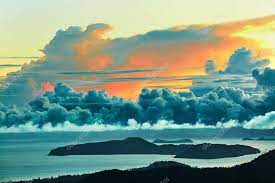 Nature Landscape Scenic View Of Sunset Sky Scenery Background Stock Photo By C Puhhha 96091462