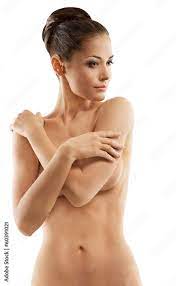 Naked woman beauty, sensual body, white background Stock Photo | Adobe Stock