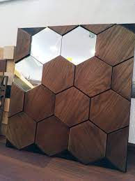 Shop this collection (2) cates 24 in. Wooden Wall Panelling Mosaic Honey With Mirrors Yourforest Woodenpanels Woodendecor Interiordesign Wooden Wall Panels Wood Slat Wall Wooden Wall Cladding