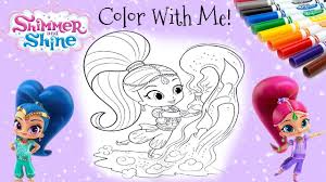 Nick jr mermaid shimmer and shine coloring pages. Color With Me Nick Jr Shimmer And Shine Coloring Pages For Kids Youtube