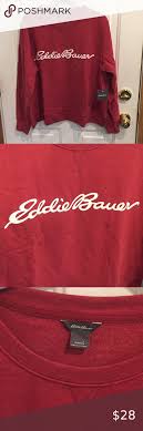 Eddie Bauer Camp Fleece Easy Logo Sweatshirt Sz L In 2020 Eddie Bauer Fleece Bauer