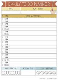 Daily To Do Planner 12 Hours Hourly Planner Planner Printables Free Daily Planner Printable
