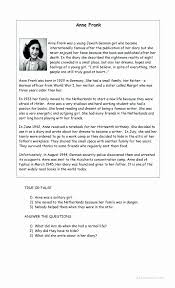Anne Frank Worksheets Middle School Anne Frank Worksheets In 2020 English Reading Esl Reading Comprehension Reading Comprehension Lessons