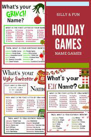 Holiday Name Games Name Games Afterschool Activities Elementary School Counseling