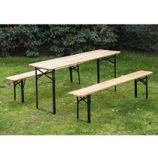 3pcs Wooden Beer Table Bench Set Patio Folding Picnic Table Chair Garden Yard Outdoor Picnic Tables Table And Bench Set Folding Picnic Table